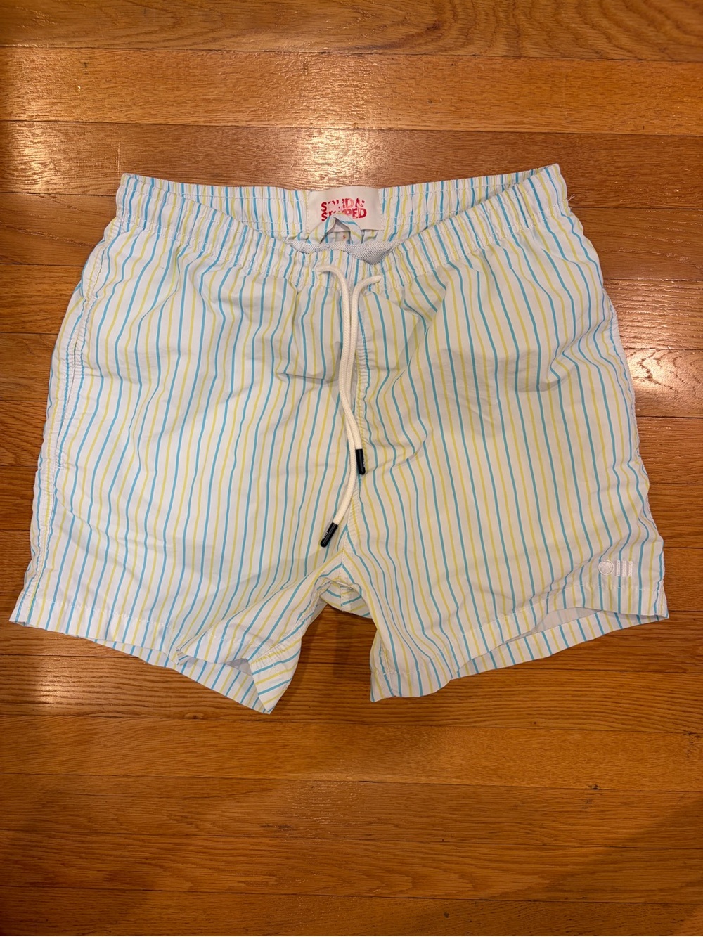 Solid & Striped Men’s Swim Trunks